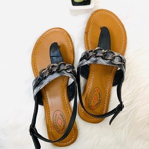 NWT black strappy sandals
